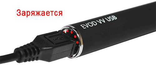 Индикация заряда EVOD VV USB