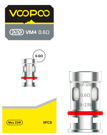 Новый испаритель VOOPOO PnP VM4 мощностью 18-23 W