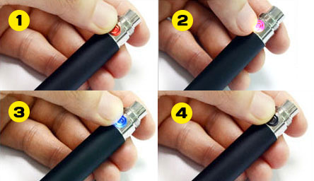 Световая индикация режимов электронной сигареты eGo VV USB + Aspire CE5